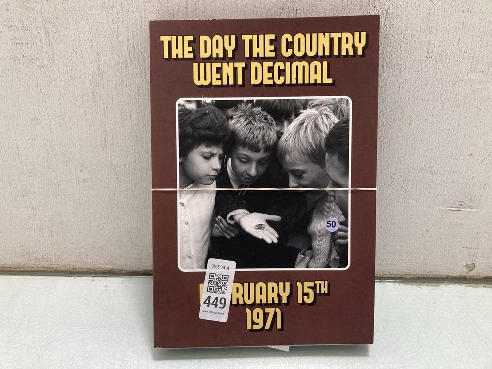 A DECIMALISATION DAY COIN FOLDER WITH ONE COMMEMOR
