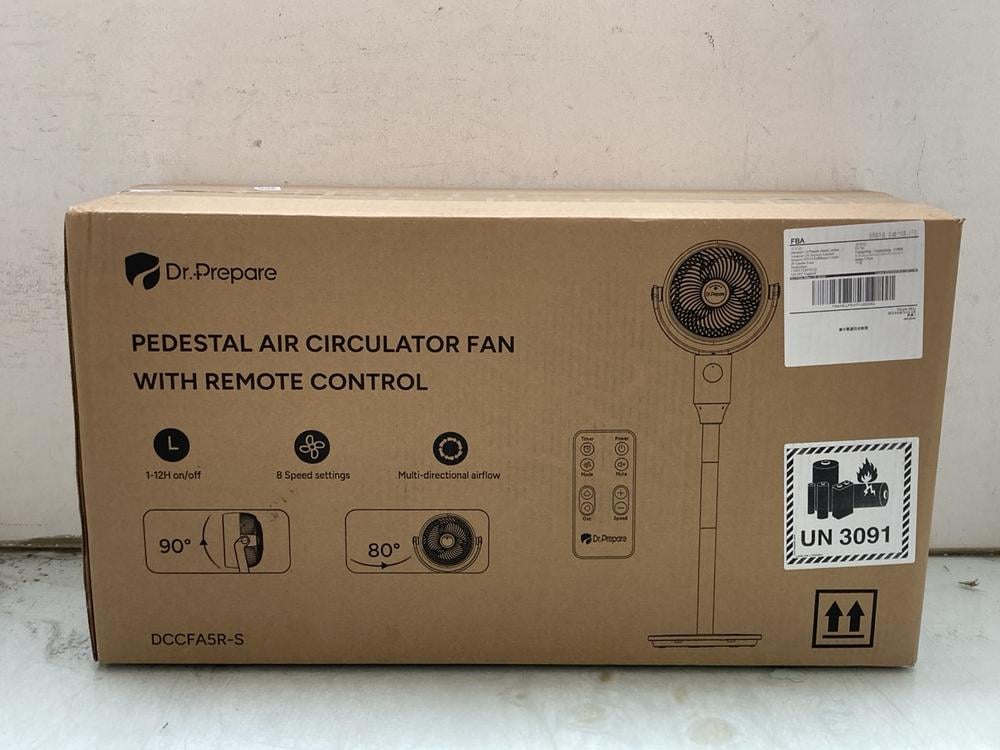 DR PREPARE PEDESTAL AIR CIRCULATOR FAN WITH REMOTE