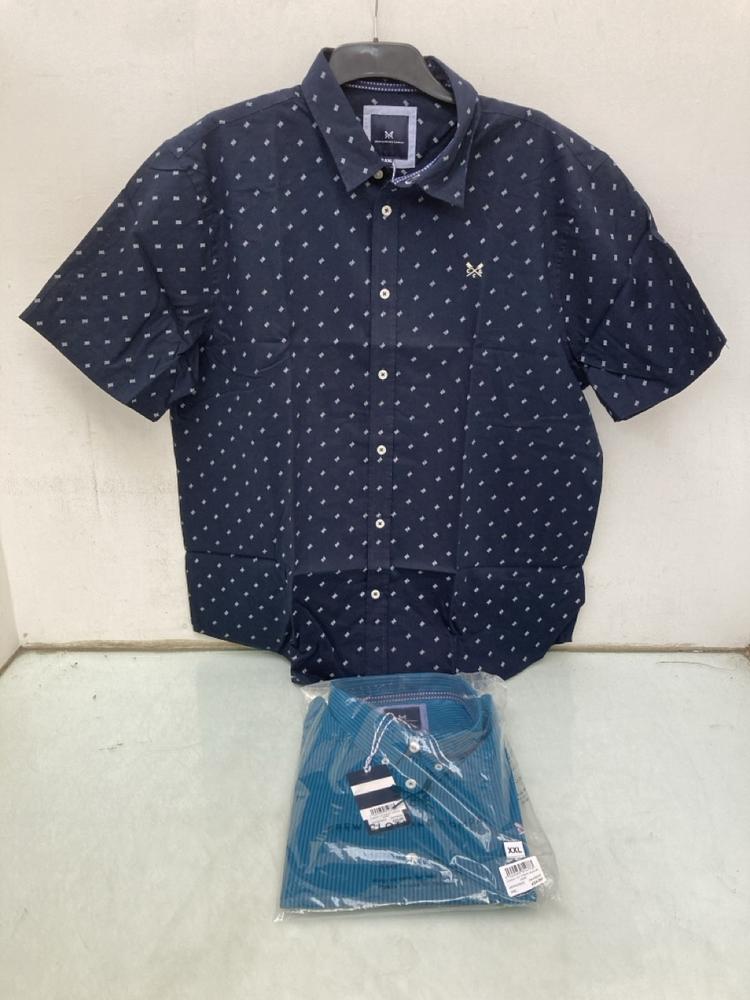 CREW CLOTHING COMPANY CLASSIC FIT STRIPE POPLIN SH