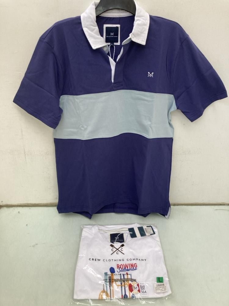 CREW CLOTHING COMPANY CUT AND SEW SHORT SLEEVE RUG