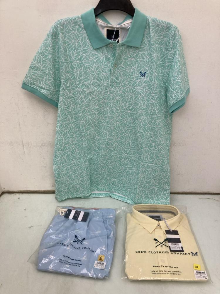 3 X ASSORTED CREW CLOTHING COMPANY XL CLOTHING TO 