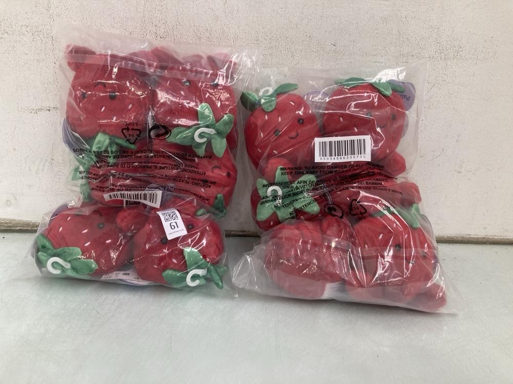 QTY OF PALM PALS JUICY STRAWBERRY PLUSH TOYS: LOCA