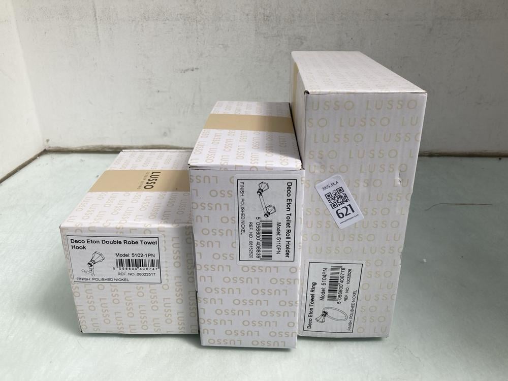 3 X ASSORTED LUSSO ITEMS TO INCLUDE DECO ETON TOIL