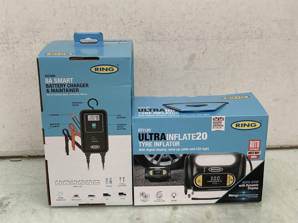 RING 8A SMART BATTERY CHARGER TO INCLUDE RING ULTR