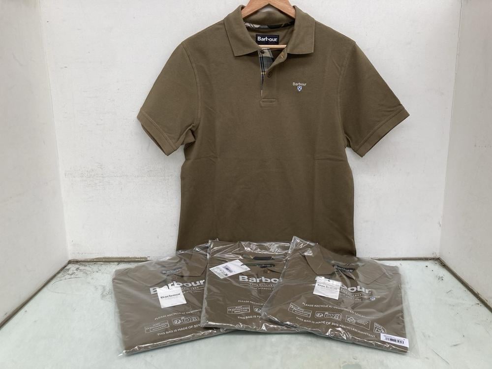4 X BARBOUR LARGE TARTAN PIQUE TAILORED POLO SHIRT