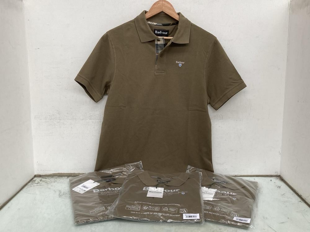 4 X BARBOUR LARGE TARTAN PIQUE TAILORED POLO SHIRT