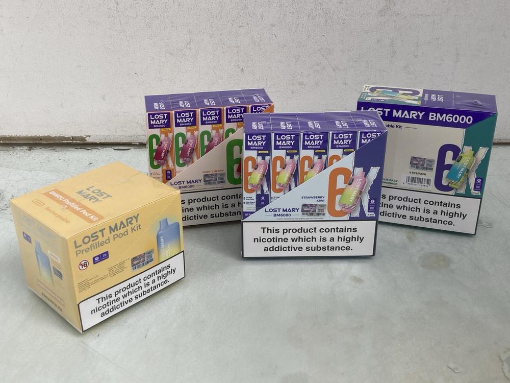 4 X ASSORTED LOST MARY VAPES IN VARIOUS FLAVOURS T