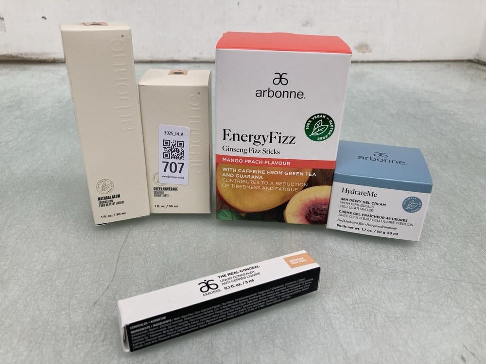 QTY OF ASSORTED BEAUTY ITEMS TO INCLUDE ARBONNE NA
