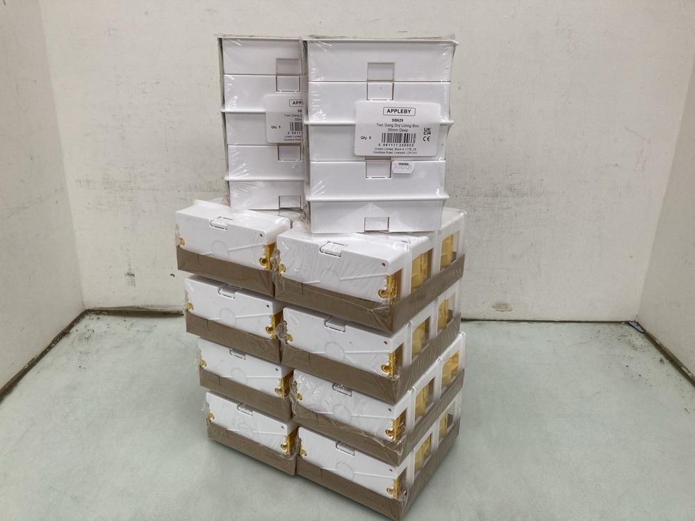 10 X APPLEBY TWO GANG DRY LINING BOXES 35MM: LOCAT