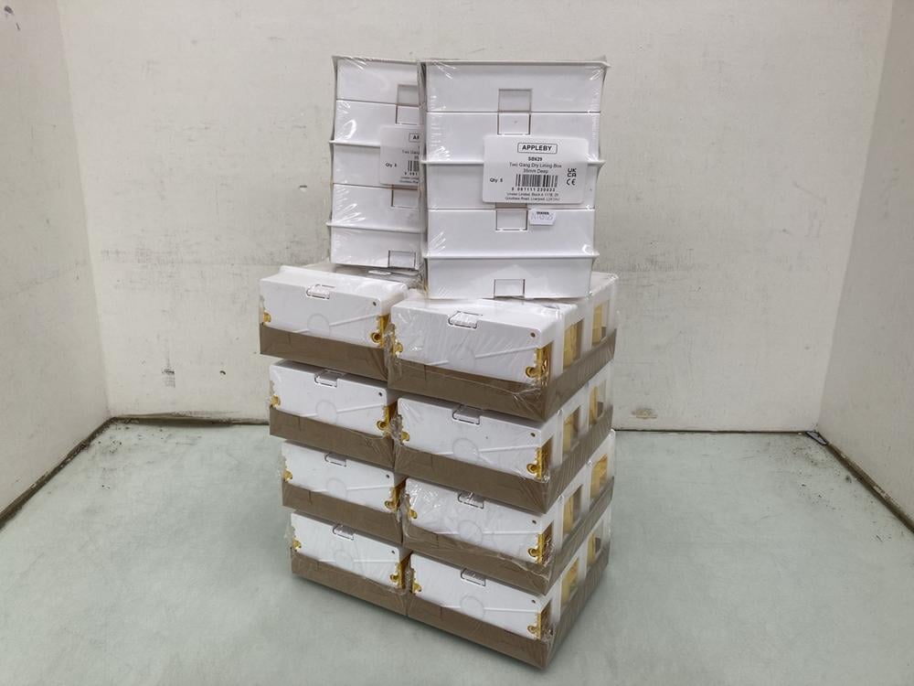 10 X APPLEBY TWO GANG DRY LINING BOXES 35MM: LOCAT