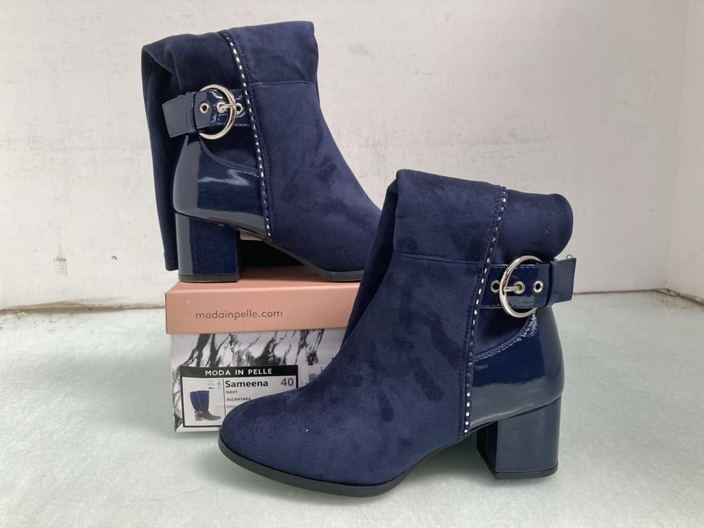 WOMENS MODA IN PELLE SAMEENA NAVY BOOTS UK SIZE 7: