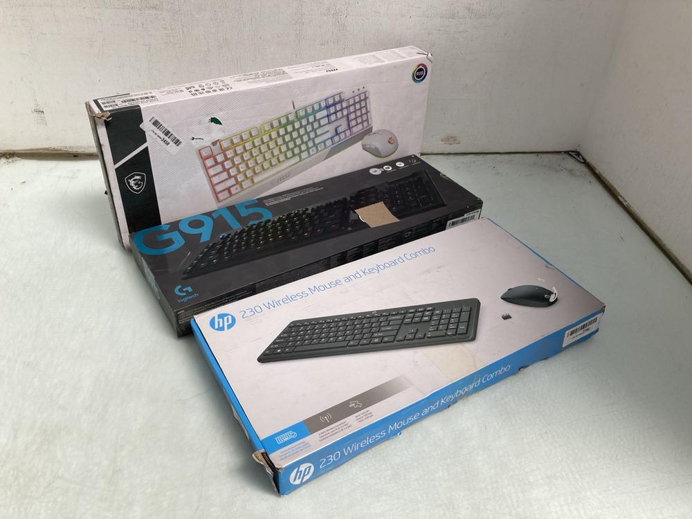 3 X ASSORTED KEYBOARDS TO INCLUDE LOGITECH G915 LI