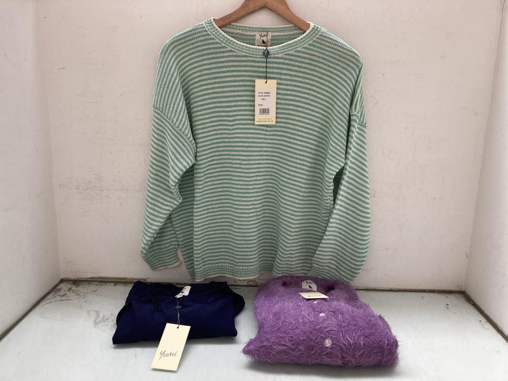 3 X ASSORTED YUMI SIZE LARGE CLOTHING ITEMS TO INC