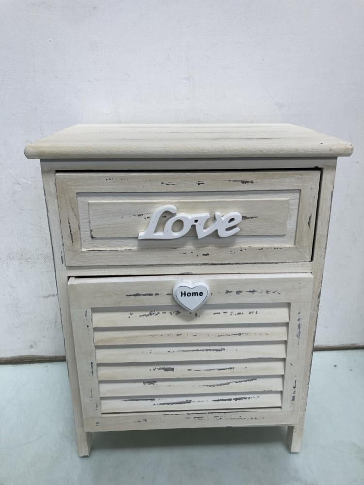 MOBILI REBECCA LIGHT OAK 2 DRAWER BEDSIDE TABLE: L