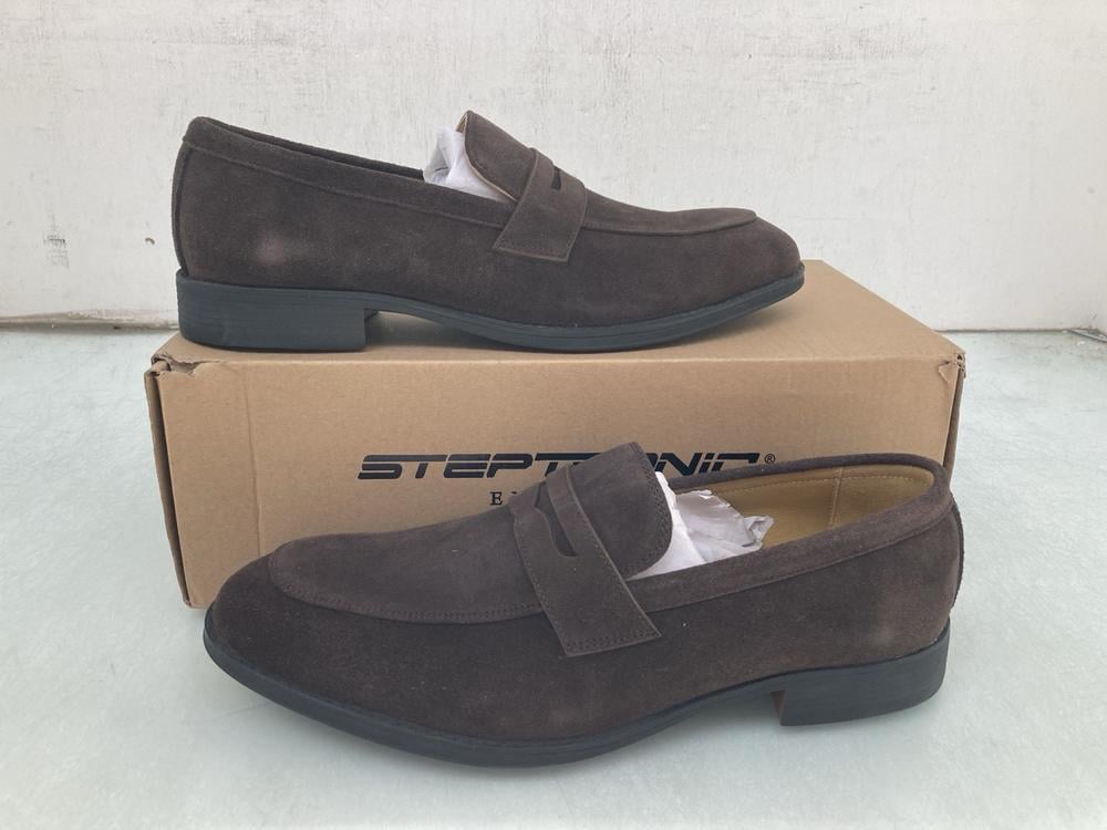 STEPTRONIC ALBANY SUEDE BROWN LOAFERS UK SIZE 9: L