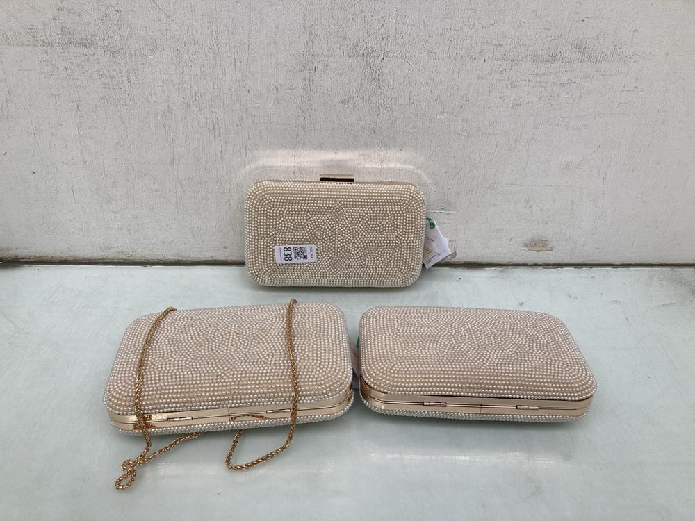 3 X JOHN LEWIS & PARTNERS PEARL STELLA CLUTCH BAGS