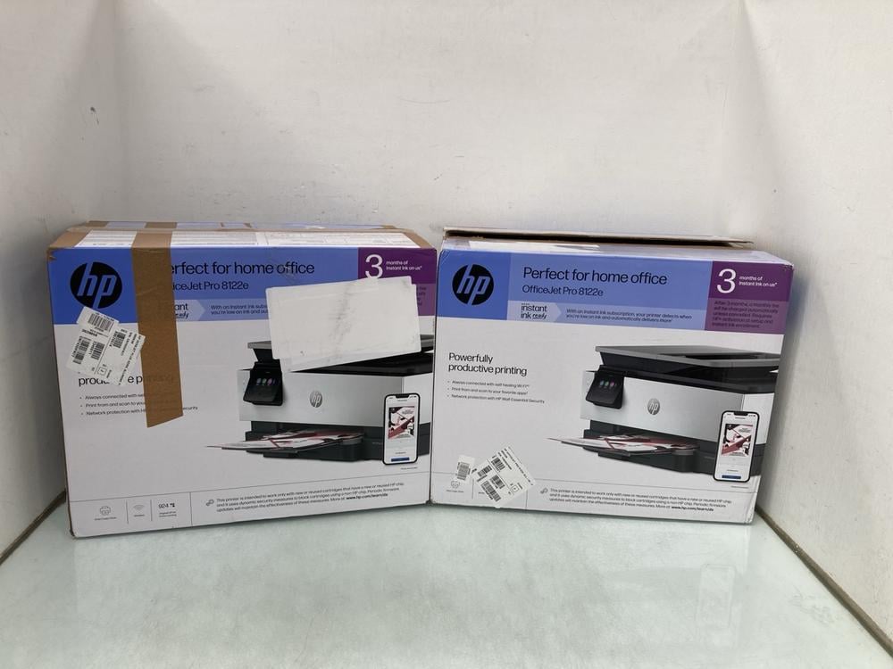 2 X HP OFFICE JET PRO 8122E WIRELESS PRINTERS IN W