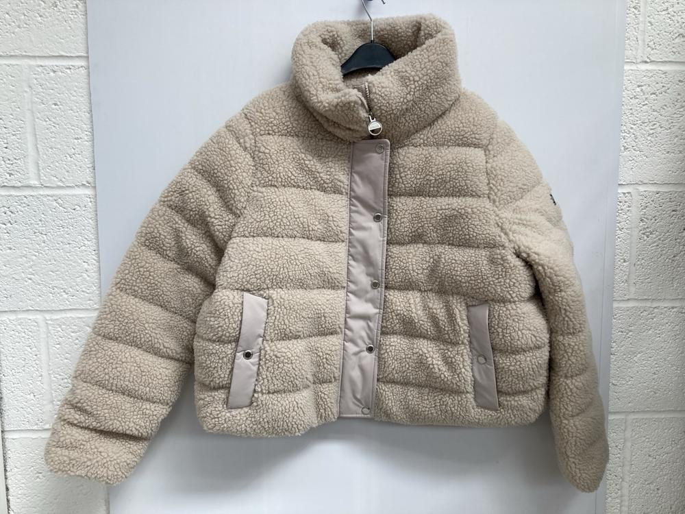 BARBOUR FRANCHESCA FLEECE QUILT JACKET IN BEIGE UK