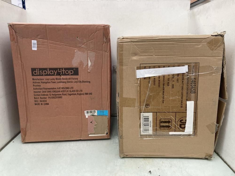 SET OF 2 MATT GREY COFFEE TABLES TO INCLUDE QTY OF