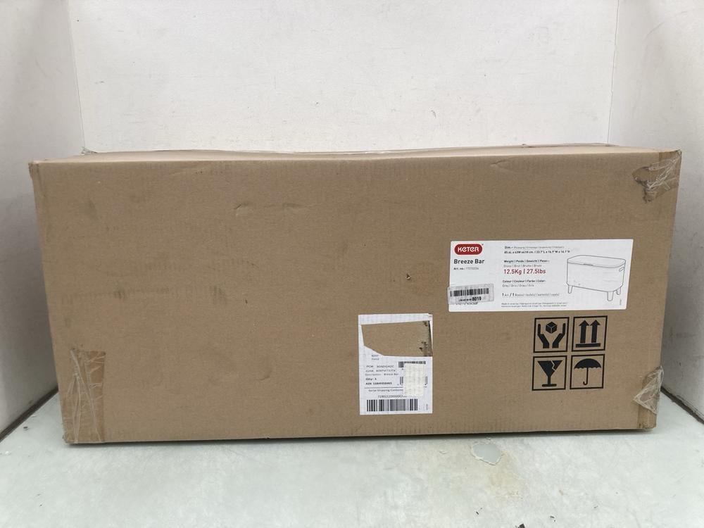 KETER 56L BREEZE BAR IN GREY: LOCATION - A37