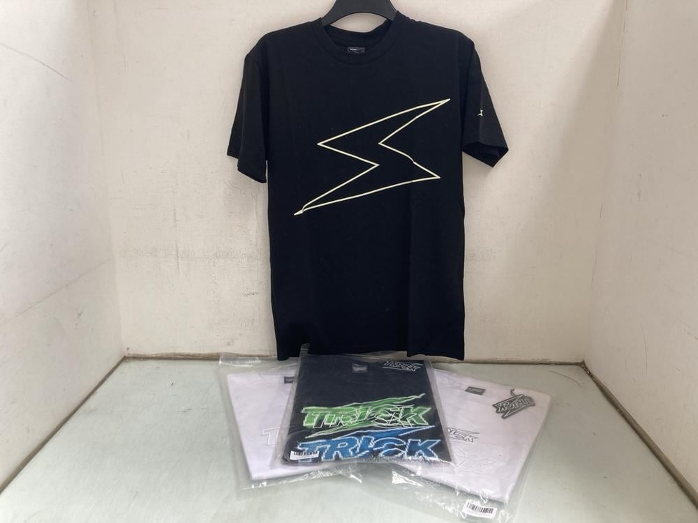 4 X ASSORTED TRICK BOXY LOGO T SHIRTS UK SIZE LARG