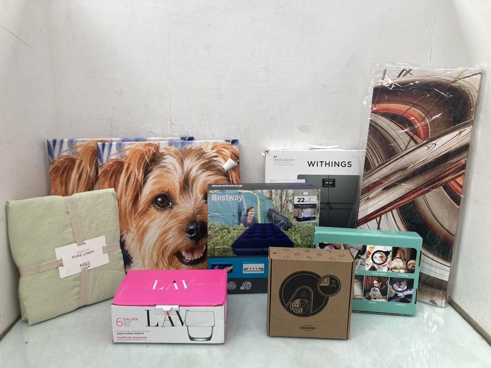 QTY OF ASSORTED HOUSEHOLD ITEMS TO INCLUDE WITHING