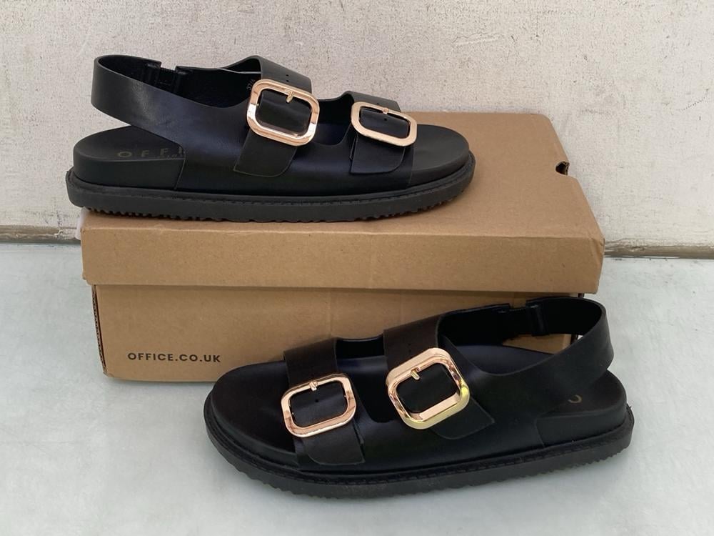 WOMENS OFFICE SUNNY DOUBLE BUCKLE STRAP SANDALS IN
