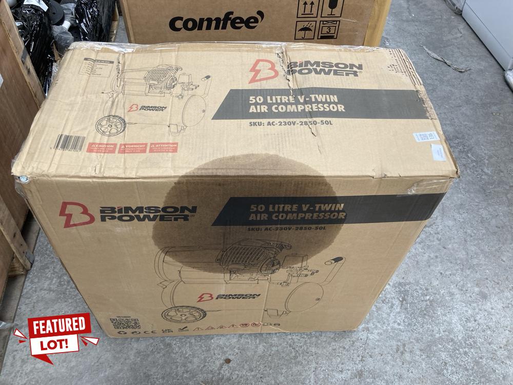 BIMSON POWER 50 LITRE V - TWIN AIR COMPRESSOR ORIG