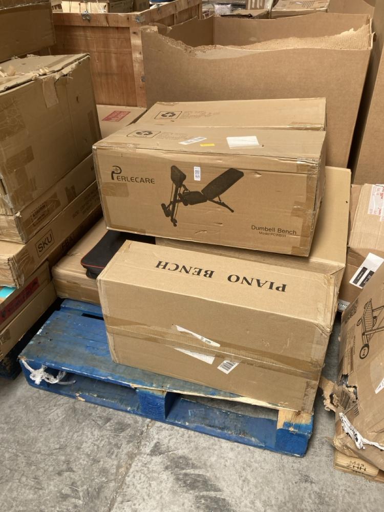 PALLET OF ASSORTED ITEMS TO INCLUDE PERL CARE DUMB