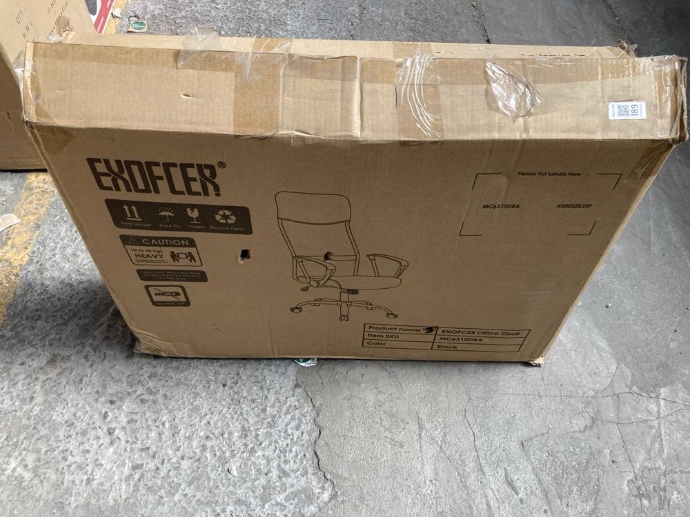 EXOFCER OFFICE CHAIR IN BLACK: MODEL MC6310DBA - O