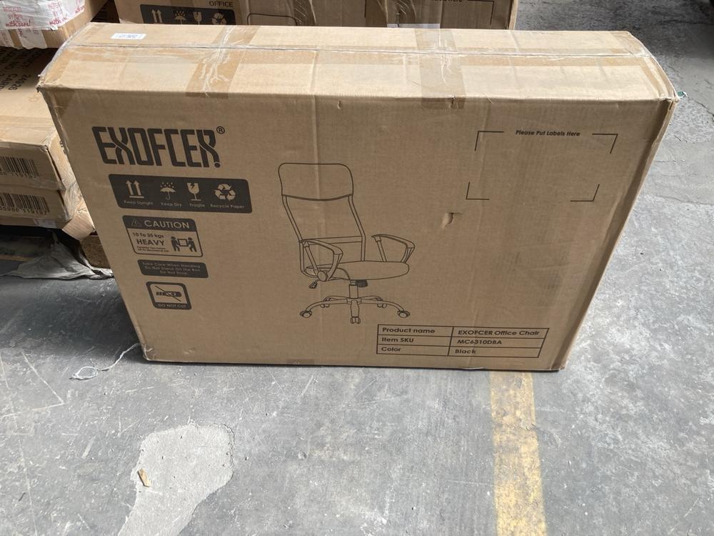 EXOFCER OFFICE CHAIR IN BLACK: MODEL MC6310DBA - O