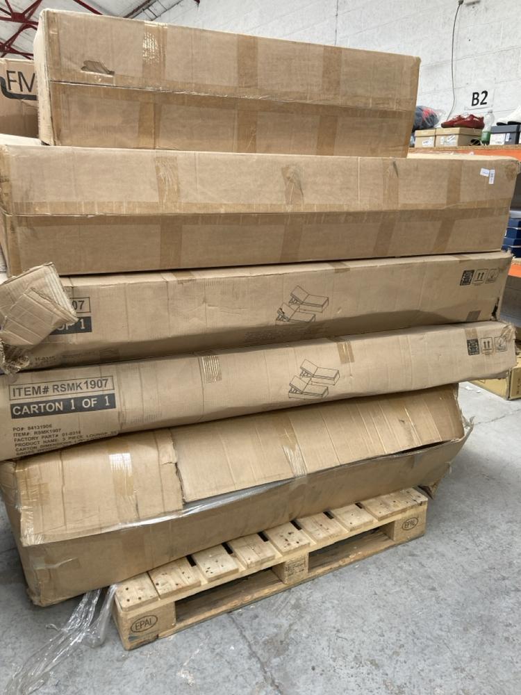 PALLET OF ASSORTED DREAMS PARTIAL FURNITURE ITEMS 