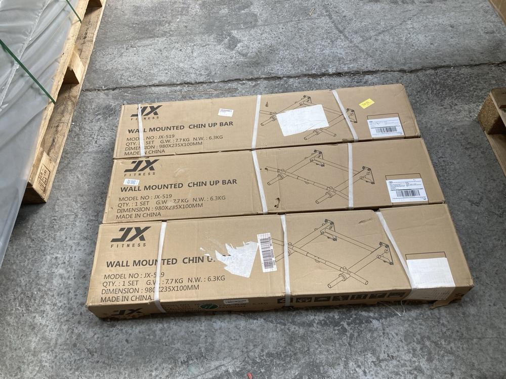 3 X JX FITNESS WALL MOUNTED CHIN UP BAR: LOCATION 