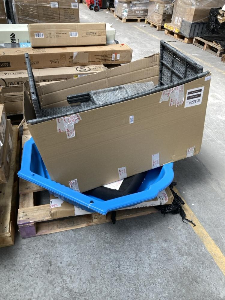 PALLET OF ASSORTED ITEMS TO INCLUDE PLASTIC SHELL 
