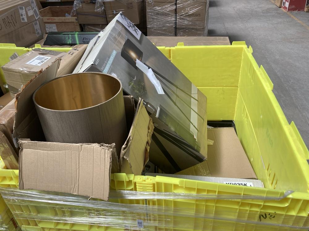 PALLET OF ASSORTED HOUSEHOLD ITEMS TO INCLUDE BRON