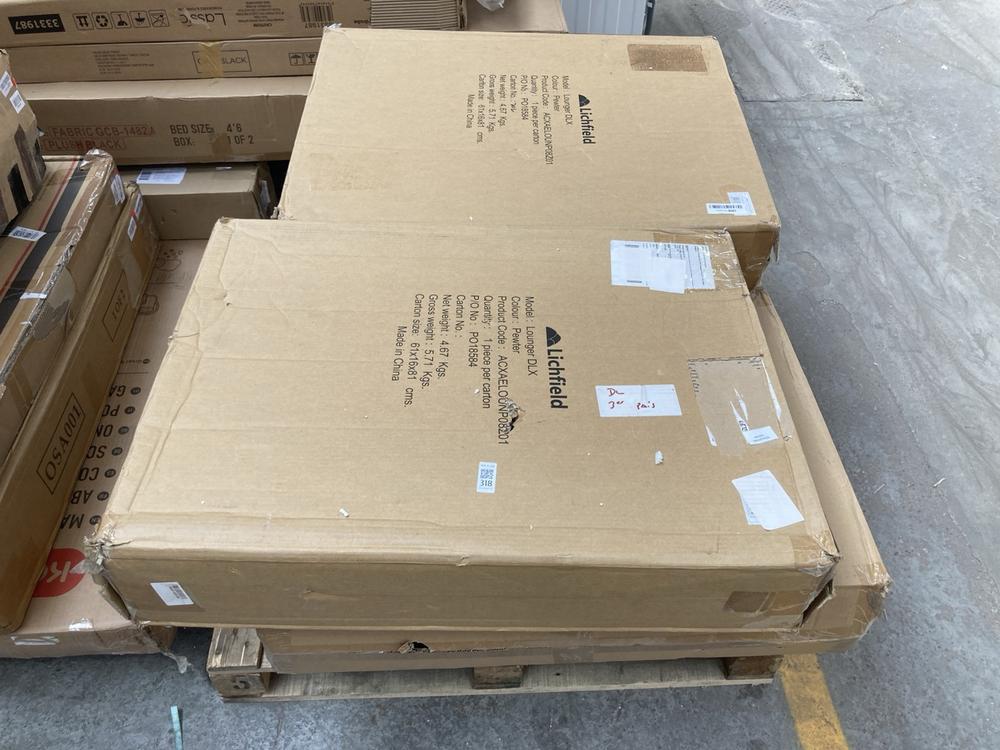 PALLET OF ASSORTED ITEMS TO INCLUDE KETER SUNLOUNG