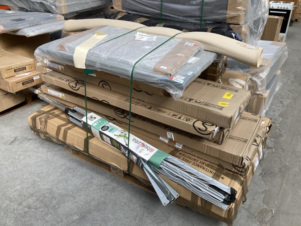 PALLET OF ASSORTED HOME AND GARDEN ITEMS TO INCLUD
