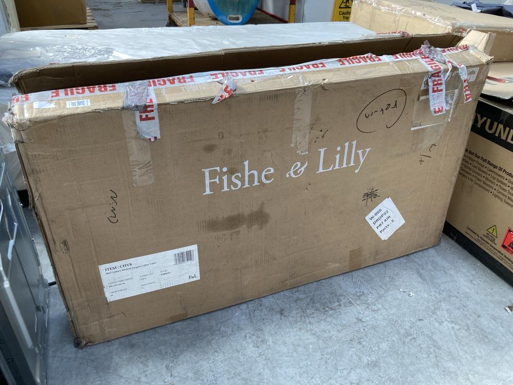 FISHE & LILLY MID CENTURY MODERN PARQUET COFFEE TA
