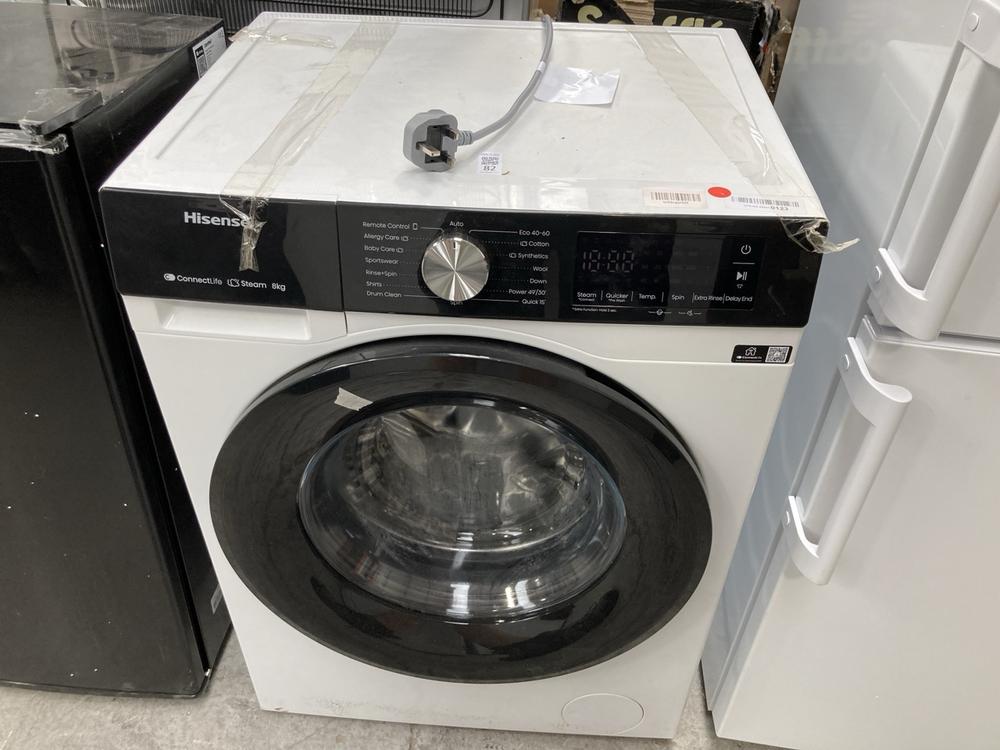HISENSE 8KG WASHING MACHINE: MODEL WF3S8043BW - OR
