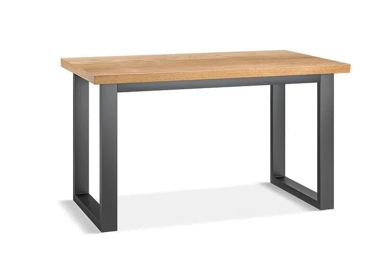OAK FURNITURELAND MAINE SOLID OAK AND METAL FIXED 