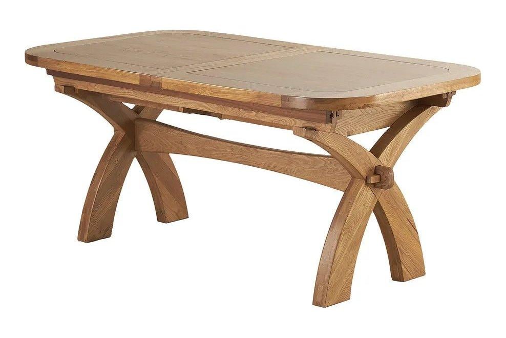 OAK FURNITURELAND HERCULES NATURAL SOLID EXTENDING