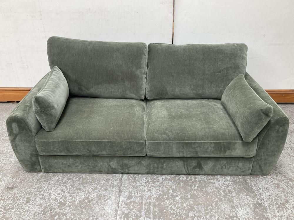 OAK FURNITURELAND NOVA 3 SEATER SOFA IN CANNA DARK