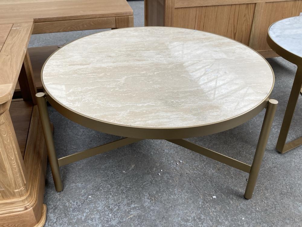 (COLLECTION ONLY) OAK FURNITURELAND ROMA TRAVERTIN