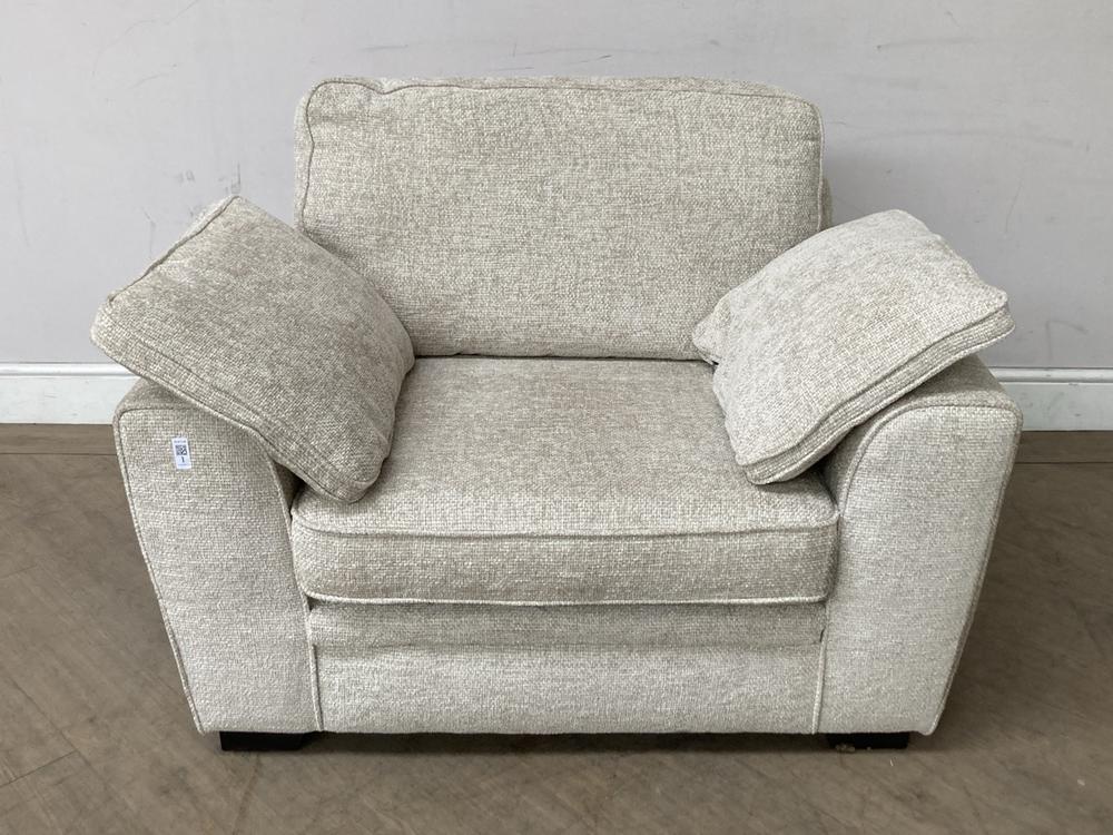 OAK FURNITURELAND MELBOURNE ARMCHAIR IN ENZO CREAM