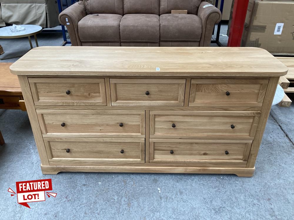 OAK FURNITURELAND BRENNAN LARGE OAK SIDEBOARD - OR