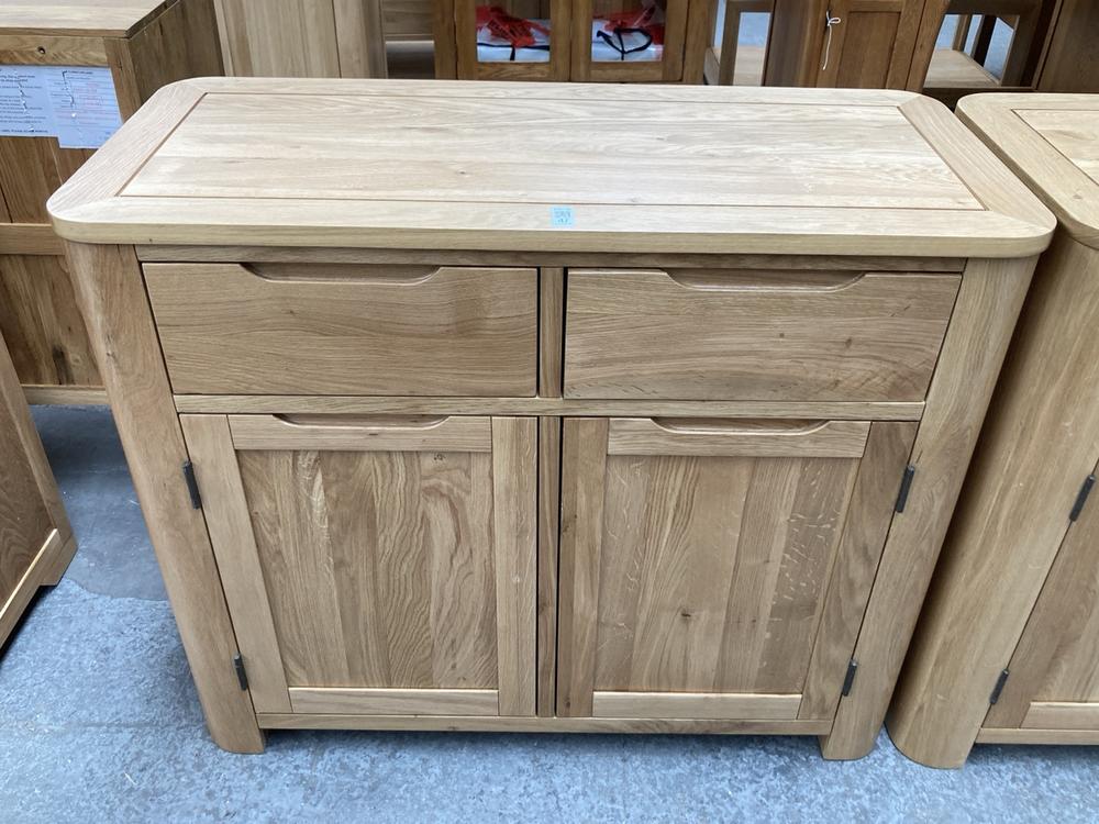 OAK FURNITURELAND ROMSEY NATURAL SOLID OAK SMALL S
