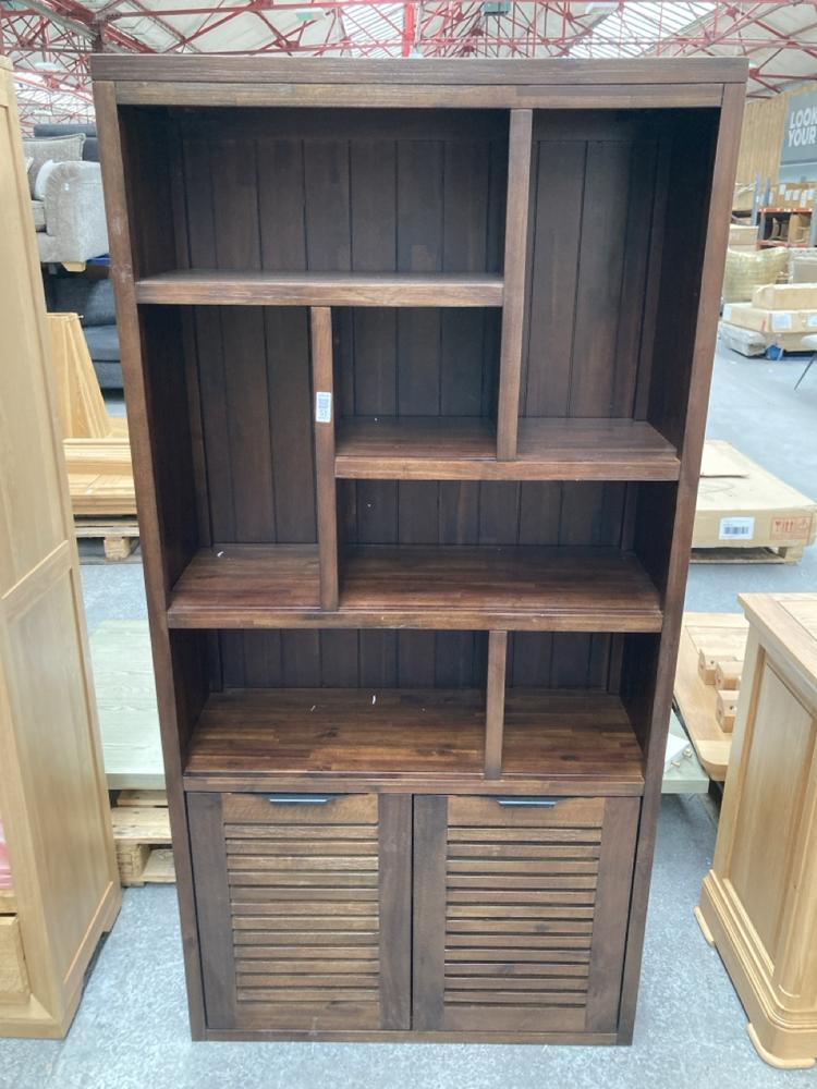 OAK FURNITURELAND DETROIT SOLID HARDWOOD AND METAL