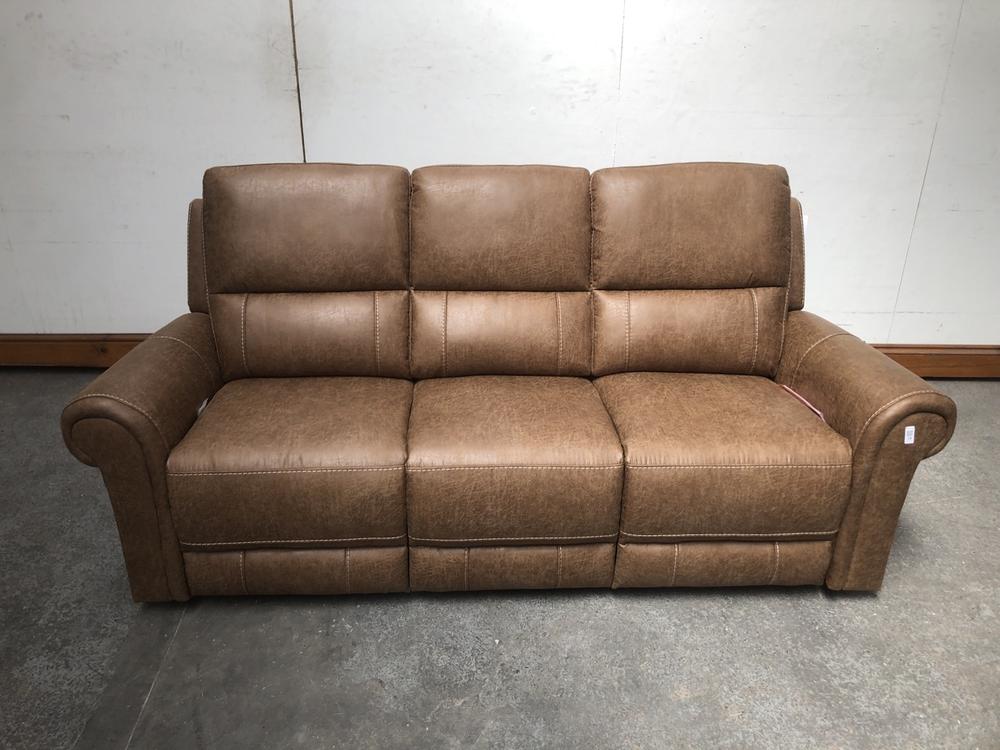 OAK FURNITURELAND COLORADO 3 SEATER ELECTRIC RECLI
