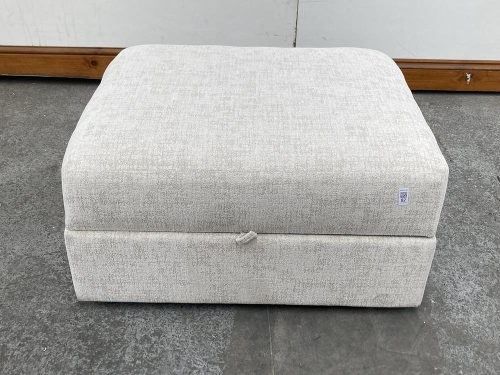 OAK FURNITURELAND MALVERN STORAGE FOOTSTOOL IN BEI