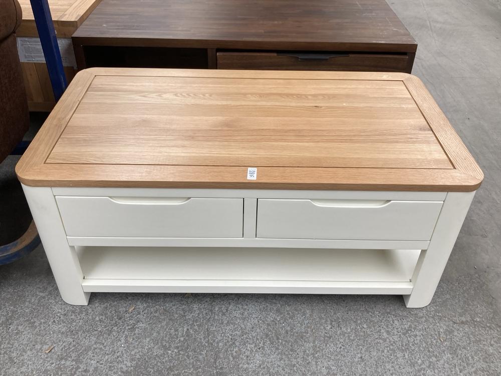 OAK FURNITURELAND HOVE NATURAL OAK AND PAINTED COF